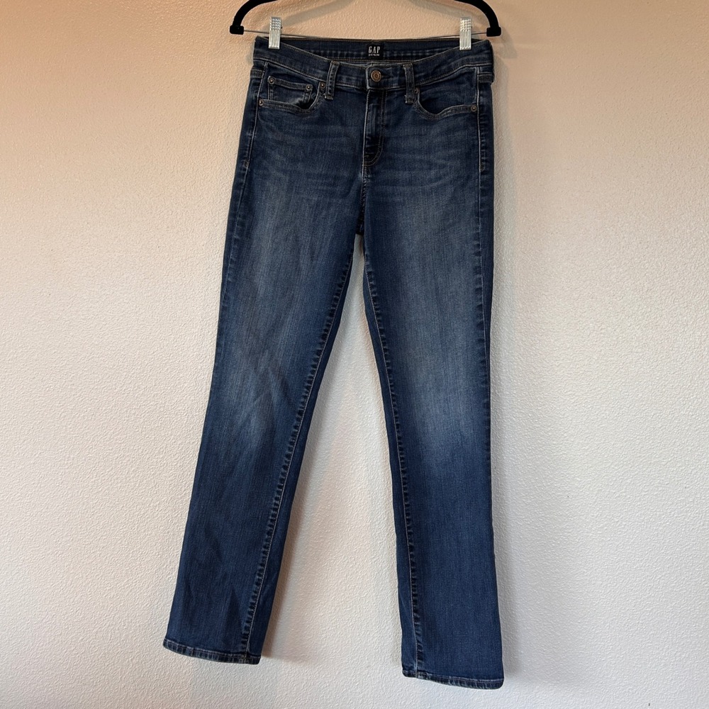 Gap Classic Straight Leg Jeans Blue Medium Dark Wash Size 30 Regular